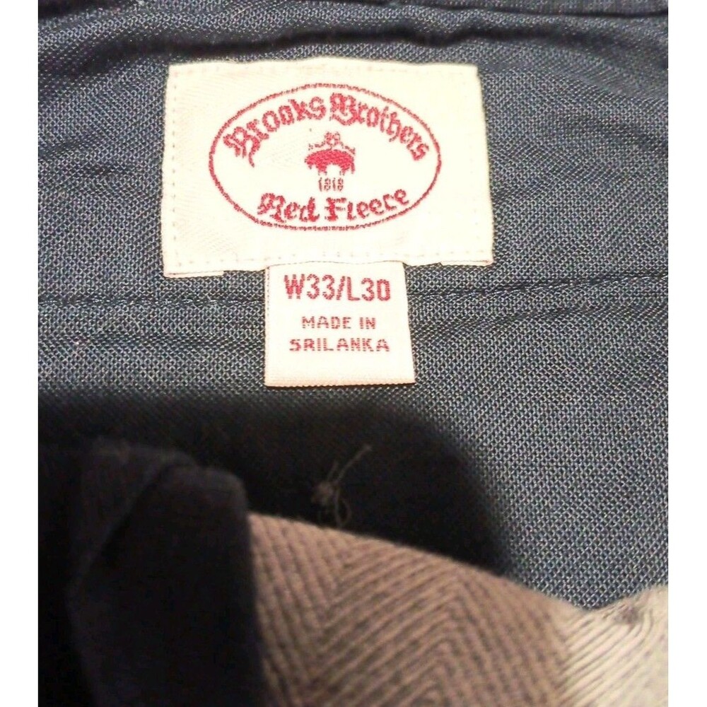Brooks Brothers Red Fleece Dress Pants Men's 33x30 Gray Flat Front Trousers - Picture 2 of 6